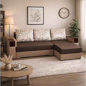 Кутовий диван Магнолія, коричневий, Анвіт