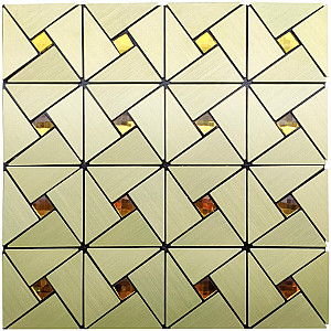 Самоклеюча алюмінієва плитка Зелене золото зі стразами SW-00001172