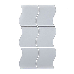 Дзеркальний декор акриловий самоклеючий 140*190мм срібло, 6шт (D) SW-00002510