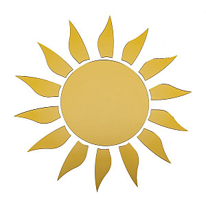 Дзеркальний декор акриловий самоклеючий золото,15шт (D) SW-00002502