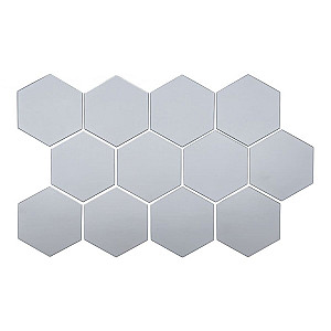 Дзеркальний декор акриловий самоклеючий 150*175мм срібло,12шт (D) SW-00002514