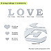 Дзеркальний декор акриловий самоклеючий Love срібло,11шт (D) SW-00002495