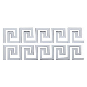 Дзеркальний декор акриловий самоклеючий срібло,10шт (D) SW-00002506