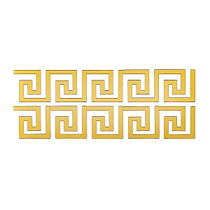 Дзеркальний декор акриловий самоклеючий золото,10шт (D) SW-00002507