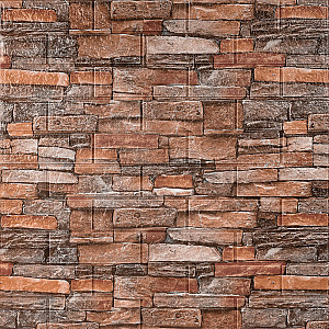 Самоклеюча 3D панель 700x770x3мм Коричнево-рудий (58-3) SW-00001319