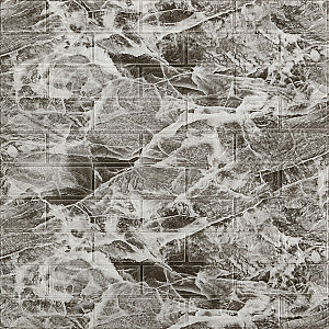 Декоративна 3D панель самоклейка 700х770х3мм Мармур чориний (061-3) SW-00000691