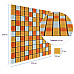 Мозаїка з декоративного скла 298х298х4,5мм Помаранчева SW-00002365