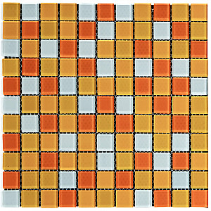 Мозаїка з декоративного скла 298х298х4,5мм Помаранчева SW-00002365
