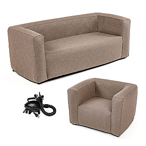 Комплект надувних меблів диван і крісло Коричневий SW-00002656