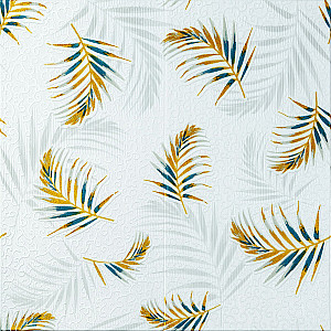 Панель стінова 3D 680х670х4мм Папороть на білому фоні (D) SW-00001981