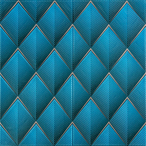 Панель стінова 3D 700х700х4мм Ромб синій SW-00001985