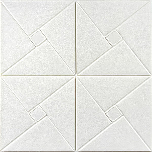 Самоклеюча декоративна настінно-стельова 3D панель 680х670х5.5мм Орігамі (173) SW-00000182