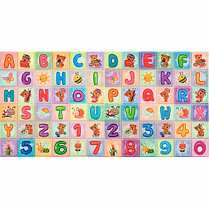 Набір панелей стінових 3D 700х1400х4мм Абетка (2шт) SW-00002352