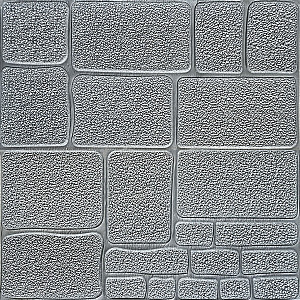 Самоклеюча декоративна 3D панель Камінь срібло 700х700х6мм (153) SW-00000187