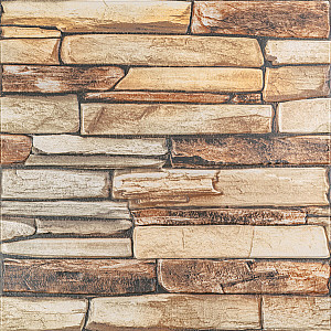 Панель стінова 3D 680х680х4мм Коричневий сланець SW-00002002