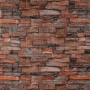 Самоклеюча декоративна 3D панель 700х770х5мм Червона цегла піщаник (058) SW-00000177