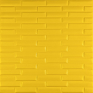 3D панель самоклеюча кладка 700х770х7мм Жовта (037) SW-00000302
