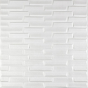 3D панель самоклеюча кладка 770х700х5мм Біла (031) SW-00000167