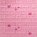 Декоративна 3D панель самоклейка 700х770х5мм Кульбабка (світло-рожевий цегла) (022) SW-00000023