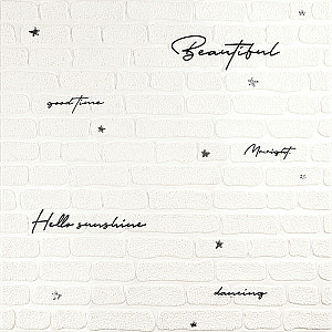 Панель стінова 3D 700х700х4мм Напис із сріблом SW-00001980