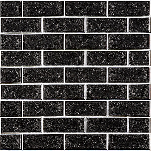 Панель стінова 700х700х5мм Чорна цегла з білим SW-00001503