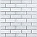 Самоклеюча 3D панель 700х770х3мм Біла цегла смужка срібло (100-3) SW-00000752