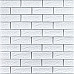 Самоклеюча 3D панель 700х770х5мм Біла цегла смужка срібло (100-5) SW-00000753