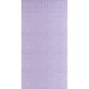 Самоклеюча 3D панель 3080x700x3мм Світло-фіолетова Цегла SW-00001758