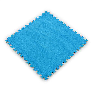 Підлога-пазл плюшевий 60х60х1см Блакитний (D) SW-00002091