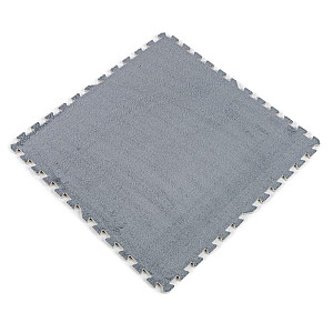 Підлога-пазл плюшевий 60х60х1см Світло-сірий (D) SW-00002081