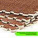 Підлога-пазл плюшевий 30х30х1см Коричневий (D) SW-00002082