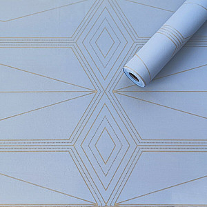 Самоклеюча плівка 0,45х10м х 0,07мм Блакитна із золотом SW-00001218