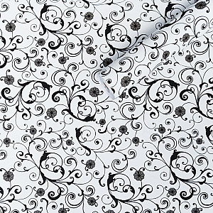 Самоклеюча плівка 0,45х10м х 0,07мм Білі вензелі (10175) SW-00000828