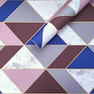 Самоклеюча плівка 0,45х10м х 0,07мм Рожеві трикутники SW-00001225