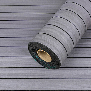 Покриття вінілове самоклеюче 3D рейки 600х2900х3мм Тік сивий SW-00002907