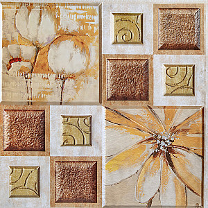 Декоративна ПВХ плитка на самоклейці 300х300х5мм Масляні фарби, ціна за 1 шт. (СПП-608) SW-00001138