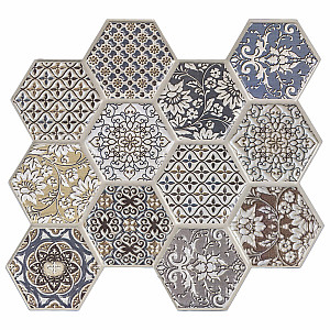 Декоративна ПВХ плитка на самоклейці 275х285х4мм Соти, ціна за 1 шт. (СПП-504) SW-00000673