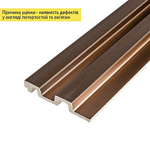 Рейка декоративная PS 2900х117х20мм Под коричневую кожу с бронзой SW-00002147-