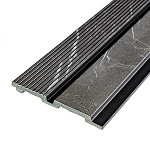 Рейка декоративна PS 2900х118х12мм Сірий мармур SW-00001751