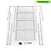 Стелаж-етажерка чотириярусний з металу 60х35х148см Білий SW-00002104
