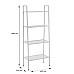Стелаж-етажерка чотириярусний з металу 60х35х148см Білий SW-00002104