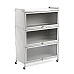 Шафа мобільна для зберігання розкладна триярусна з сталі 70х36х112,8см Світло-сірий SW-00002116