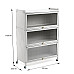 Шафа мобільна для зберігання розкладна триярусна з сталі 70х36х112,8см Світло-сірий SW-00002116