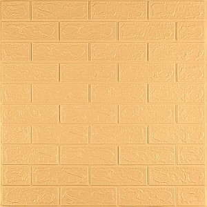 3D панель самоклеюча 700х770х3мм цегла Жовто-пісочна (009-3) SW-00000229
