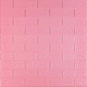3D панель самоклеюча 700х770х3мм цегла Рожевий (004-3) SW-00000231