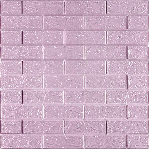 3D панель самоклеюча 700х770х3мм цегла Світло - фіолетова (015-3) SW-00000574