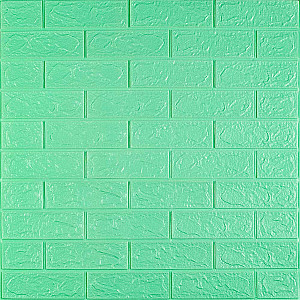 3D панель самоклеюча 700х770х3мм цегла М'ята (012-3) SW-00000233