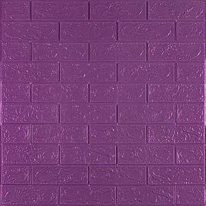 3D панель самоклеюча 700х770х3мм цегла Фіолетова (016-3) SW-000003248