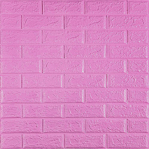 3D панель самоклеюча 700х770х3мм цегла Пурпурна (014-3) SW-00000863