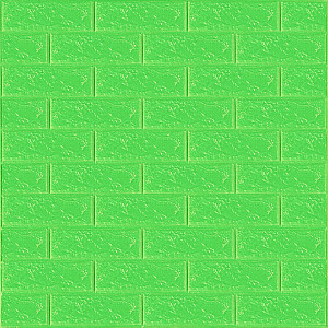 3D панель самоклеюча 700х770х3мм цегла Зелена (013-3) SW-00000639